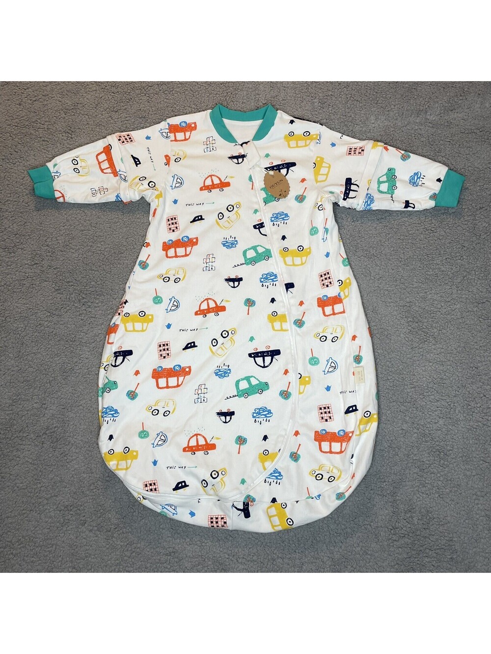NWT Baby Organic Sleeping Bag Detachable Sleeve Wearable Blanket Sack M OuYun